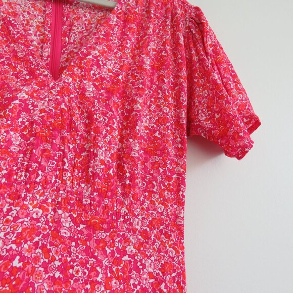 FAITHFULL THE BRAND Raphaela Midi Dress in Almona Floral Print Pink - Size US 8 - Picture 5 of 13